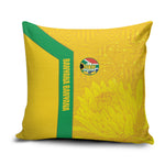 South Africa Soccer Pillow Cover Banyana Banyana Protea Yellow Version