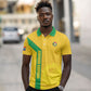 South Africa Soccer Custom Polo Shirt Banyana Banyana Protea Yellow Version