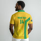 South Africa Soccer Custom Polo Shirt Banyana Banyana Protea Yellow Version