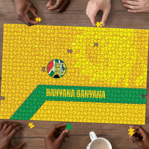 South Africa Soccer Puzzle Banyana Banyana Protea Yellow Version