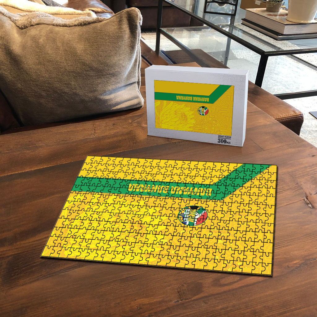 South Africa Soccer Puzzle Banyana Banyana Protea Yellow Version