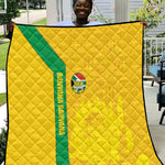 South Africa Soccer Quilt Banyana Banyana Protea Yellow Version