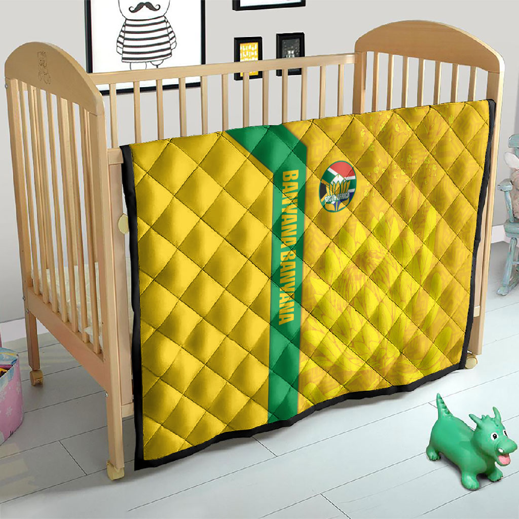South Africa Soccer Quilt Banyana Banyana Protea Yellow Version