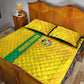 South Africa Soccer Quilt Bed Set Banyana Banyana Protea Yellow Version