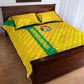 South Africa Soccer Quilt Bed Set Banyana Banyana Protea Yellow Version