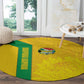 South Africa Soccer Round Carpet Banyana Banyana Protea Yellow Version