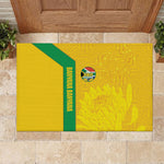 South Africa Soccer Rubber Doormat Banyana Banyana Protea Yellow Version
