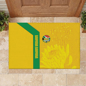 South Africa Soccer Rubber Doormat Banyana Banyana Protea Yellow Version
