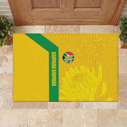 South Africa Soccer Rubber Doormat Banyana Banyana Protea Yellow Version
