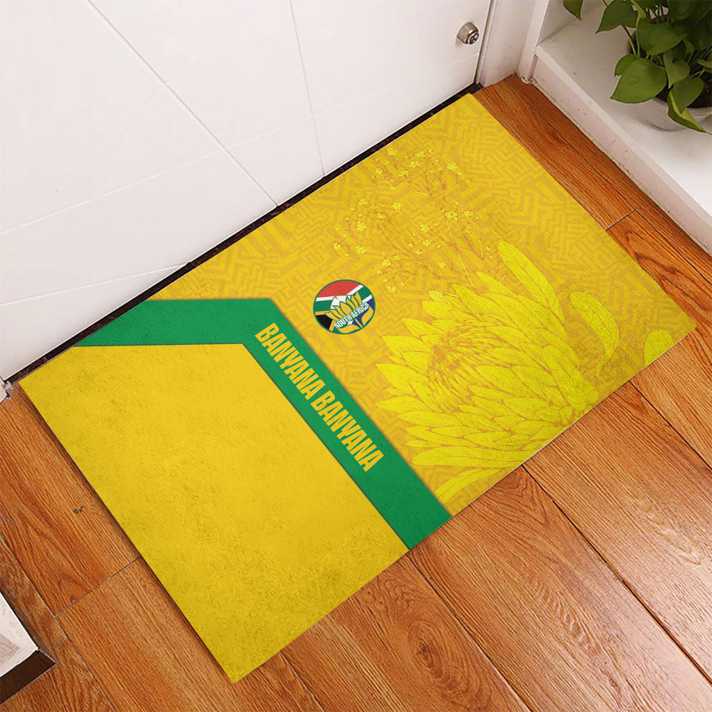 South Africa Soccer Rubber Doormat Banyana Banyana Protea Yellow Version