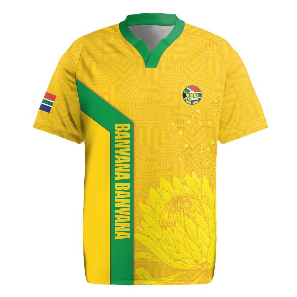 South Africa Soccer Custom Rugby Jersey Banyana Banyana Protea Yellow Version