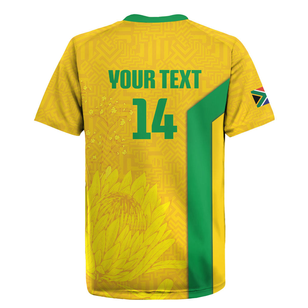 South Africa Soccer Custom Rugby Jersey Banyana Banyana Protea Yellow Version