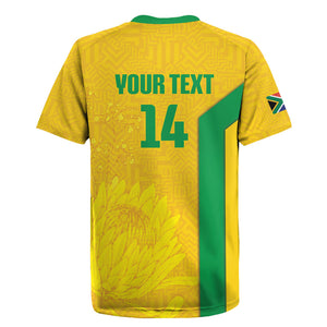 South Africa Soccer Custom Rugby Jersey Banyana Banyana Protea Yellow Version