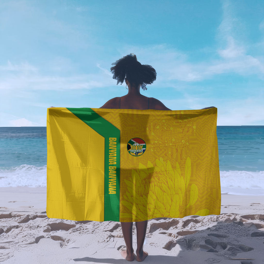 South Africa Soccer Sarong Banyana Banyana Protea Yellow Version