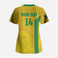 South Africa Soccer Custom Scrub Top Banyana Banyana Protea Yellow Version