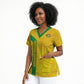 South Africa Soccer Custom Scrub Top Banyana Banyana Protea Yellow Version