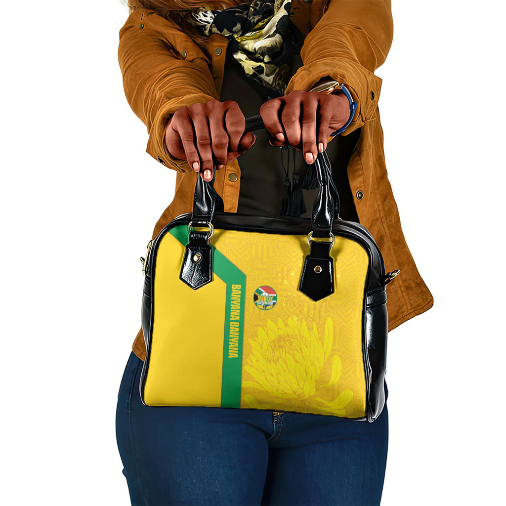 South Africa Soccer Shoulder Handbag Banyana Banyana Protea Yellow Version
