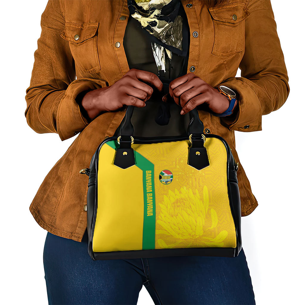 South Africa Soccer Shoulder Handbag Banyana Banyana Protea Yellow Version
