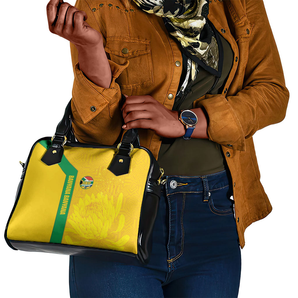 South Africa Soccer Shoulder Handbag Banyana Banyana Protea Yellow Version