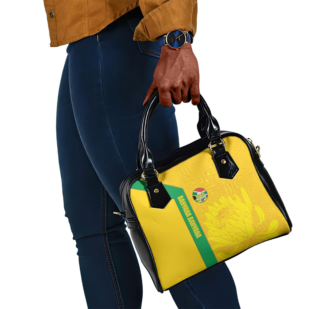 South Africa Soccer Shoulder Handbag Banyana Banyana Protea Yellow Version