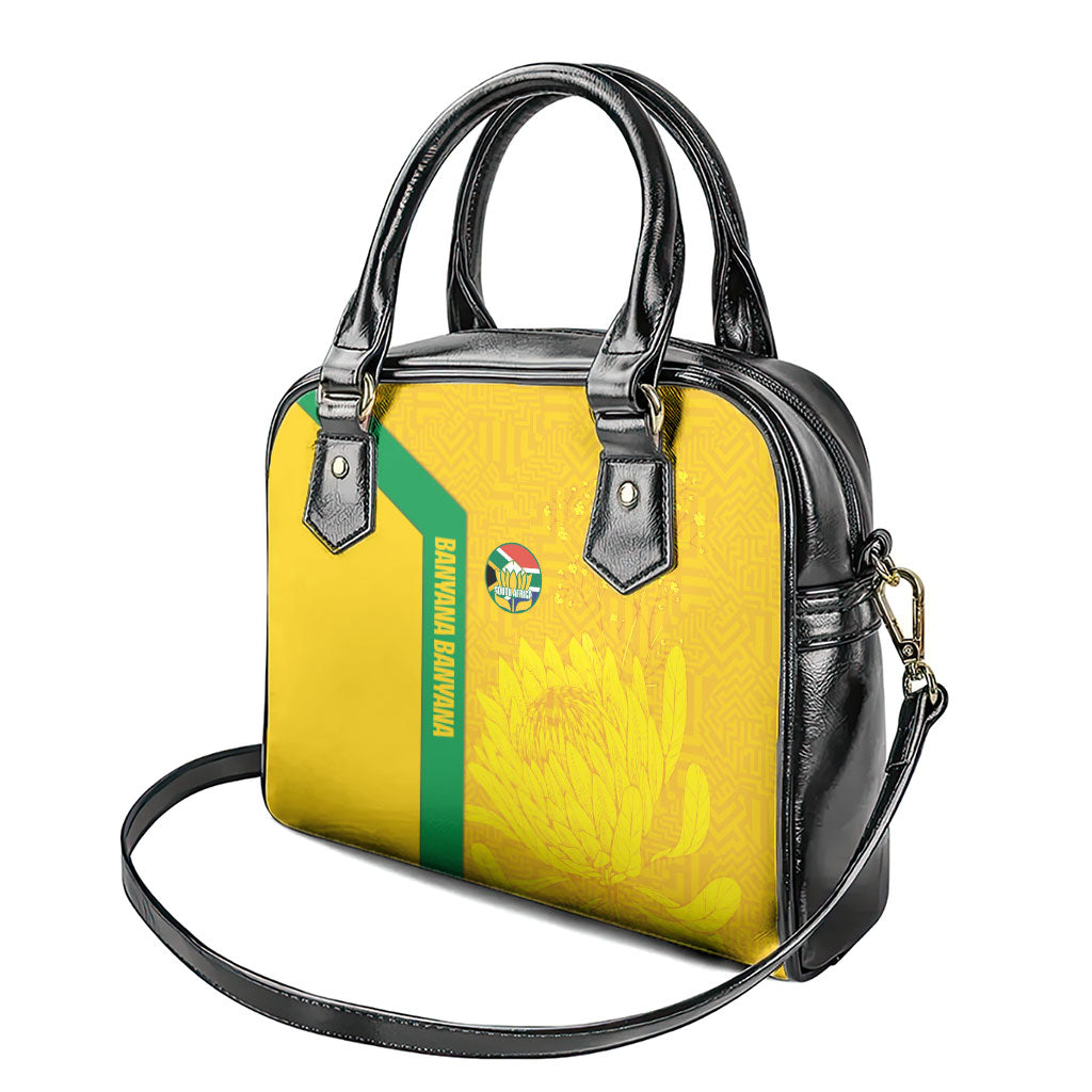 South Africa Soccer Shoulder Handbag Banyana Banyana Protea Yellow Version