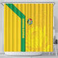 South Africa Soccer Shower Curtain Banyana Banyana Protea Yellow Version