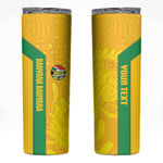 South Africa Soccer Custom Skinny Tumbler Banyana Banyana Protea Yellow Version