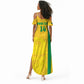South Africa Soccer Custom Summer Maxi Dress Banyana Banyana Protea Yellow Version