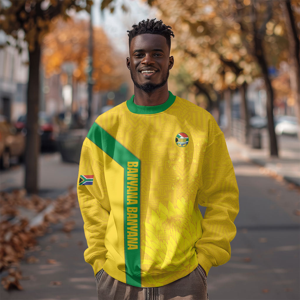 South Africa Soccer Custom Sweatshirt Banyana Banyana Protea Yellow Version