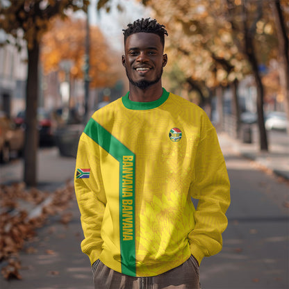 South Africa Soccer Custom Sweatshirt Banyana Banyana Protea Yellow Version