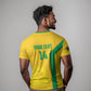 South Africa Soccer Custom T shirt Banyana Banyana Protea Yellow Version