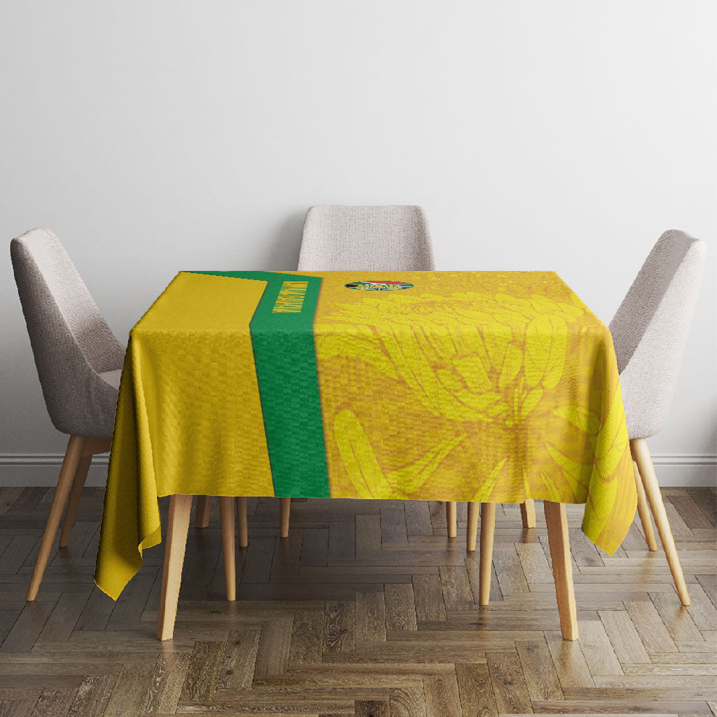 South Africa Soccer Tablecloth Banyana Banyana Protea Yellow Version