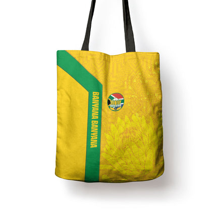 South Africa Soccer Tote Bag Banyana Banyana Protea Yellow Version