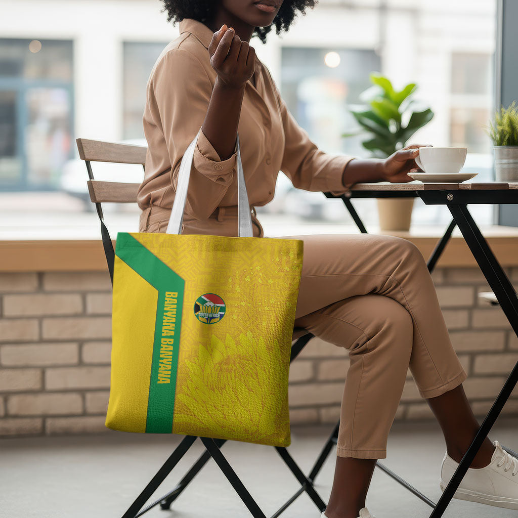 South Africa Soccer Tote Bag Banyana Banyana Protea Yellow Version