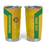South Africa Soccer Custom Tumbler Cup Banyana Banyana Protea Yellow Version
