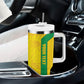 South Africa Soccer Custom Tumbler With Handle Banyana Banyana Protea Yellow Version