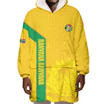 South Africa Soccer Custom Wearable Blanket Hoodie Banyana Banyana Protea Yellow Version