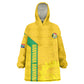 South Africa Soccer Custom Wearable Blanket Hoodie Banyana Banyana Protea Yellow Version