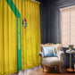 South Africa Soccer Window Curtain Banyana Banyana Protea Yellow Version