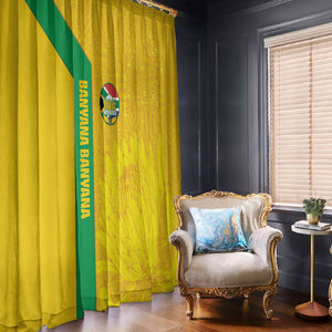 South Africa Soccer Window Curtain Banyana Banyana Protea Yellow Version