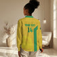 South Africa Soccer Custom Women Casual Shirt Banyana Banyana Protea Yellow Version