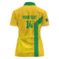 South Africa Soccer Custom Women Polo Shirt Banyana Banyana Protea Yellow Version