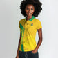 South Africa Soccer Custom Women Polo Shirt Banyana Banyana Protea Yellow Version