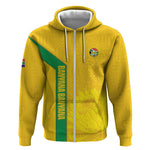 South Africa Soccer Custom Zip Hoodie Banyana Banyana Protea Yellow Version