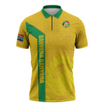 South Africa Soccer Custom Zipper Polo Shirt Banyana Banyana Protea Yellow Version