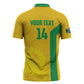South Africa Soccer Custom Zipper Polo Shirt Banyana Banyana Protea Yellow Version