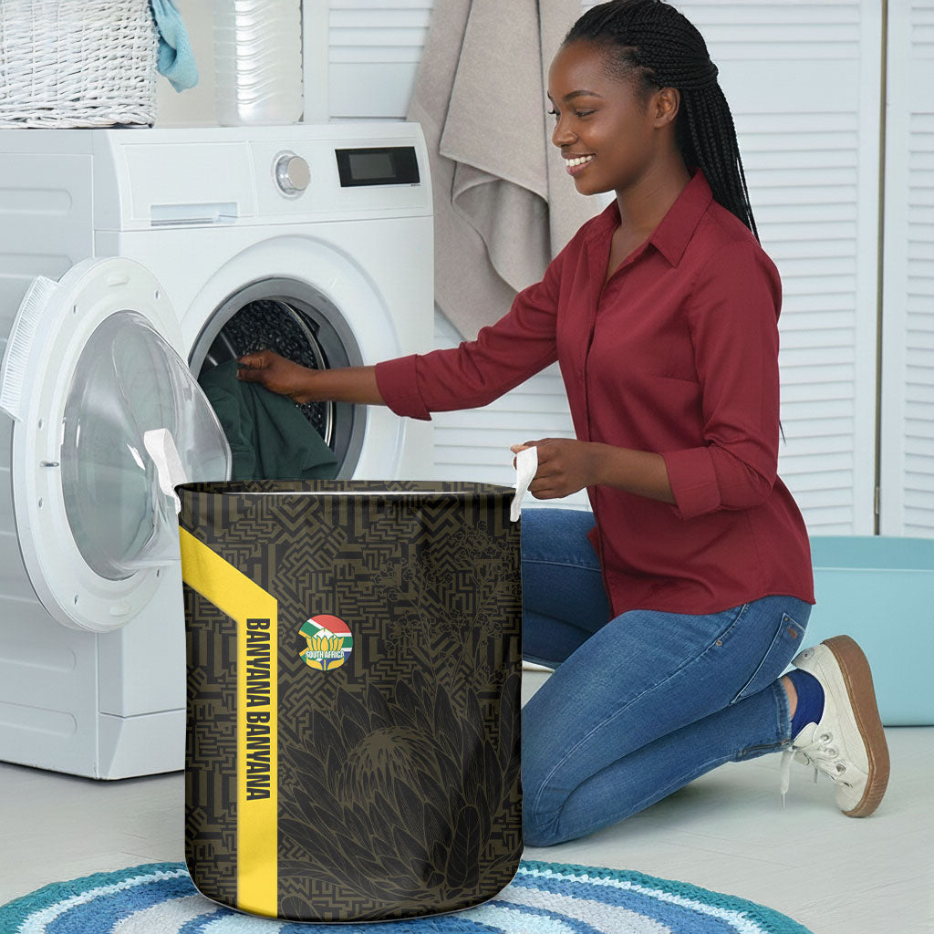 South Africa Soccer Laundry Basket Banyana Banyana Protea Black Version