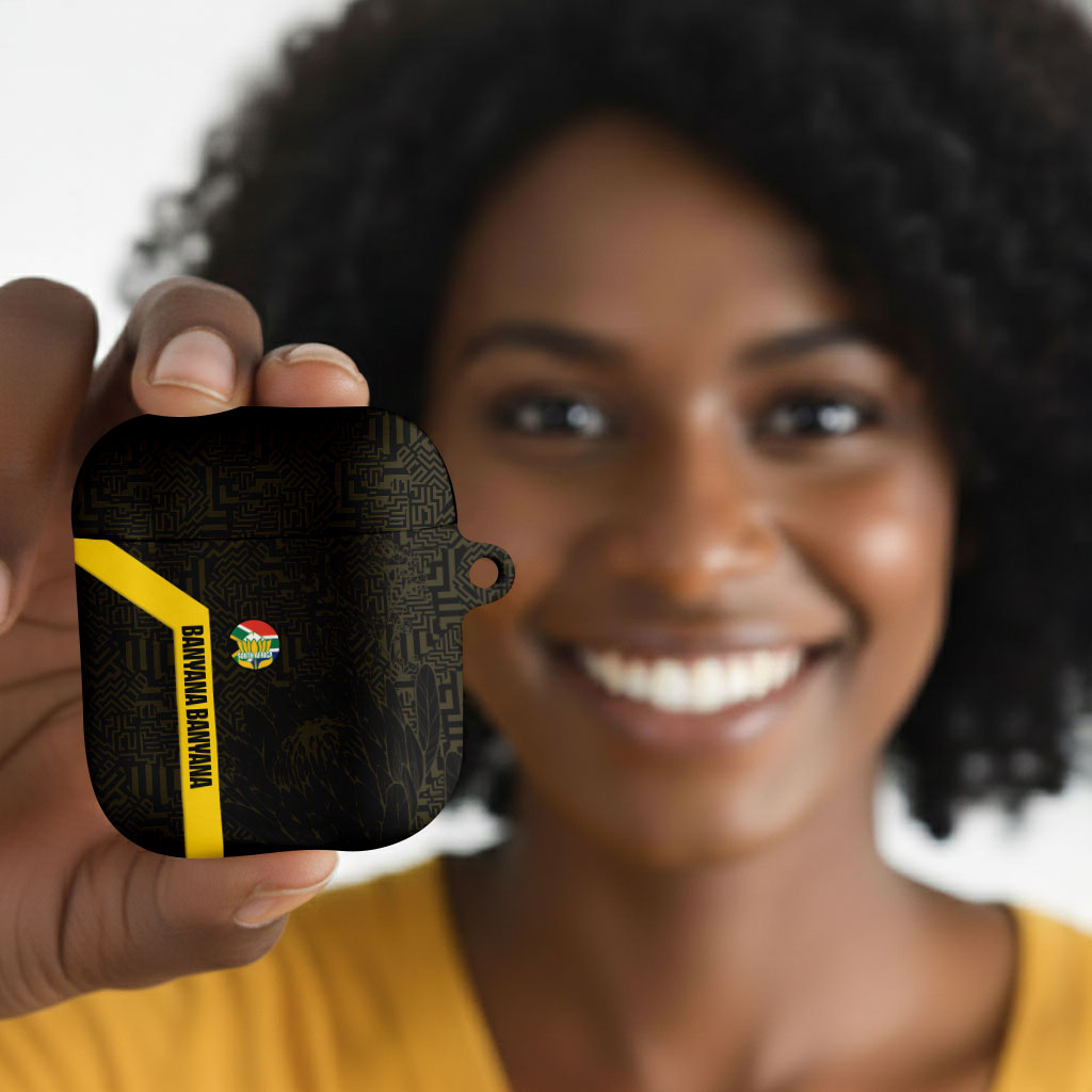 South Africa Soccer AirPods Case Banyana Banyana Protea Black Version