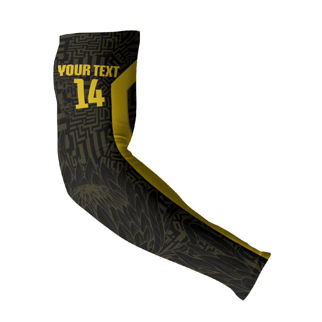South Africa Soccer Custom Arm Sleeves Banyana Banyana Protea Black Version