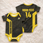 South Africa Soccer Custom Baby Onesie Banyana Banyana Protea Black Version